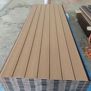 共押出木目チークカラー壁パネルUV耐性防水WPC複合天井壁外装装飾用 - Product Image 6