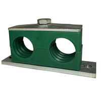 Collier de serrage léger en plastique à deux trous avec plaque de base étendue, pour équipements hydrauliques et machines lourdes