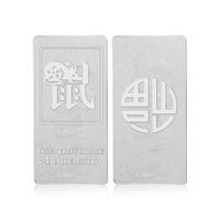 Lingot en métal plaqué argent souvenir du Japon en gros 1 gramme une once lingot d'argent