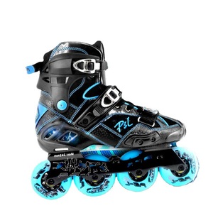 Patins à roulettes de slalom <span class=keywords><strong>Thunder</strong></span> No.1 JU-F Storm Inline Roller Skates S4 FSK Freestyle Brake Skates - Product Image 2