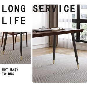 <span class=keywords><strong>Escritorio</strong></span> de pie de estilo Simple moderno de 55 \ "<span class=keywords><strong>para</strong></span> el hogar, oficina, dormitorio, tablones de madera maciza con patas de Metal negro, <span class=keywords><strong>escritorio</strong></span> de ordenador de estudio - Product Image 3