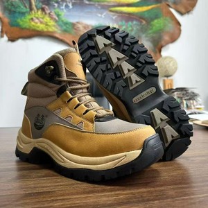 Bottes de neige pour homme en peau de mouton, nouvelle collection hiver 2025, cuir véritable, doublure en laine, imperméables, à lacets, antidérapantes, chaudes et épaisses - Product Image 3