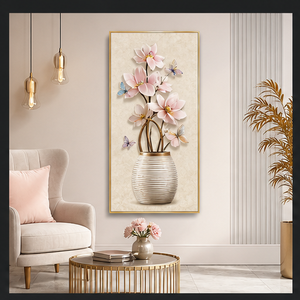 Stampa Artistica Floreale Colorata in Lega di Alluminio, Quadro Botanico per Hall di Hotel, Sale da Pranzo e Interni Residenziali - Product Image 2