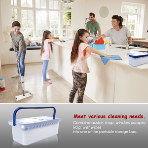 Le Kit de nettoyage domestique Masthome, très vendu, comprend un chiffon, un chiffon, une raclette de fenêtre et une serpillière plate en microfibre - Product Image 4
