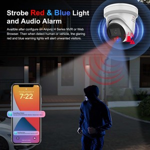 OEM 8MP Ai กล้อง IP ป้อมปืนกล้องวงจรปิดกลางแจ้งกล้องวงจรปิด F1.0 VCA MD 2.0สีแดงและสีฟ้าเต็มรูปแบบ130dB H.265 WDR + - Product Image 2