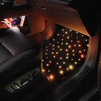 Tapis de sol de voiture à éclairage étoile LED pour les pieds avant et arrière des voitures