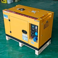 Générateur diesel silencieux 10 kVA 15 kVA refroidi par air, groupe électrogène insonorisé pour alimentation de secours domestique 220 V 230 V avec ATS et AVR