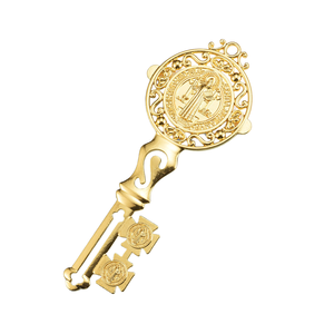 Colgante Metálico con Forma de Llave de <span class=keywords><strong>San</strong></span> <span class=keywords><strong>Benito</strong></span>, Utensilios Religiosos, Decoración de Pared, Adorno para Coche, Regalo Católico - Product Image 6