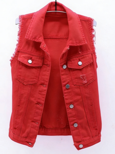 Gilet en jean <span class=keywords><strong>grande</strong></span> <span class=keywords><strong>taille</strong></span> 6XL pour <span class=keywords><strong>femme</strong></span>, <span class=keywords><strong>sans</strong></span> <span class=keywords><strong>manches</strong></span>, décontracté, pour étudiantes, style veste en jean - Product Image 4