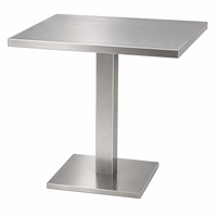 Ensemble de table en acier inoxydable avec chaises pliantes pour café, fast-food