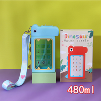 Gobelet à paille créatif Yafeiqi Dinosaure Haute Qualité Esthétique avec Conception Anti-Fuite et Sangle Portable pour Enfants