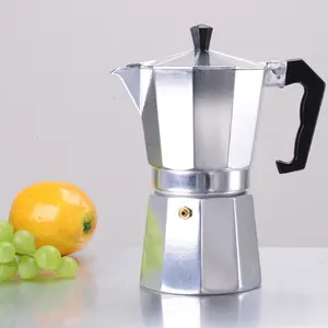 Moka cezvesi alüminyum indüksiyon 6Cup,, Pot espresso makinesi klasik İtalyan alüminyum pot Pot