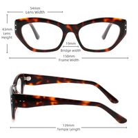 Monture optique SENTA œil-de-chat tendance en acétate fait main de haute qualité, couleur écaille, en gros et en stock