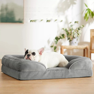 Camas ortopédicas antideslizantes para perros grandes, sofá impermeable de espuma viscoelástica, cama para mascotas con lados y cubierta extraíble lavable - Product Image 5