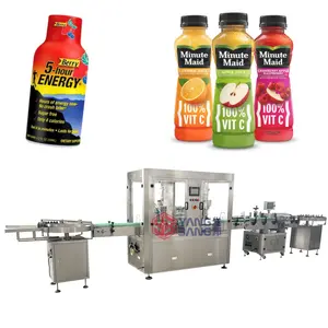 Botella automática de jugo de fruta, bebida, línea de producción de vinagre, yogur, leche, máquina de llenado de jugo y máquina taponadora