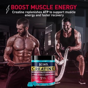 Gomitas para Desarrollo Muscular de Marca Privada, Nutrición Deportiva, Energía Post-Entrenamiento, Suplemento de Creatina Monohidrato, 60 Unidades para Adultos - Product Image 3