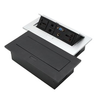 Prise de courant universelle multimédia électrique, prise de bureau escamotable, prise RJ45