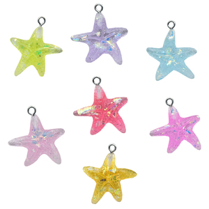 Colgantes de resina con forma de estrella para hacer joyas DIY: pendientes, collares, pulseras, llaveros de estrella de mar hechos a mano, accesorios. - Product Image 1