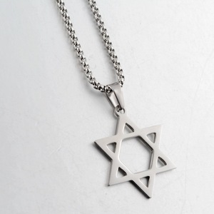 Collana gioiello in oro 18K con stella di David per donne collana impermeabile in acciaio inossidabile Hexagram ciondolo - Product Image 2