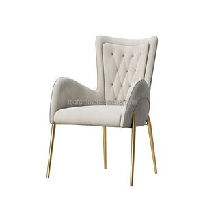 Poltrona Imbottita Confortevole, Arredamento per Sala <span class=keywords><strong>da</strong></span> <span class=keywords><strong>Pranzo</strong></span>, Sedia <span class=keywords><strong>in</strong></span> <span class=keywords><strong>Pelle</strong></span> con Gambe <span class=keywords><strong>in</strong></span> Acciaio Inossidabile - Product Image 1