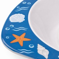 Assiette triangulaire imprimée en 3D sans BPA, prix d'usine, ensemble d'assiettes écologiques en PP pour enfants, idéales pour la rentrée scolaire