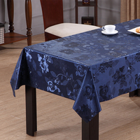 Nappe rectangulaire en PVC métallisé floral RNPT avec support tissé, imperméable et anti-taches pour table à manger