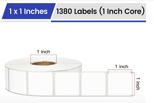 Étiquettes thermiques amovibles 1x1 pouce sans résidu pour l'étiquetage des codes-barres et des inventaires - Product Image 2