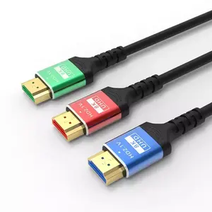최신 알루미늄 골드 도금 8K HDMI 21 2.1 동축 비디오 게임 TV HDMI 케이블 케이블 1M 1.5M 2M 3M 5M 탐욕 레드 블루 컬러