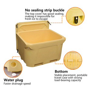 630 QT Rotomolded 튼튼한 절연 물고기 보관함 어항 새우 탱크 해산물 처리 용기 절연 물고기 저장 욕조 절연 어항 용 열 상자 - Product Image 3