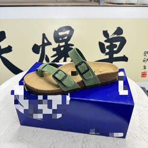 Sandales Birkenstockes en cuir à semelle en liège, nouvelle collection <span class=keywords><strong>homme</strong></span> et femme, tendance, sabots en cuir, mules personnalisées, vente chaude - Product Image 3