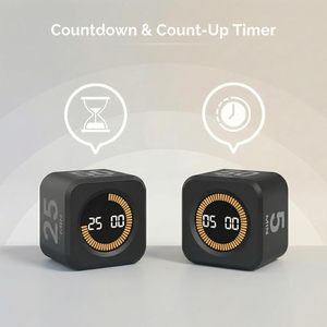Minuteur Pomodoro compact pour cuisine (ABS) – <span class=keywords><strong>Compte</strong></span> <span class=keywords><strong>à</strong></span> <span class=keywords><strong>rebours</strong></span>/<span class=keywords><strong>Compte</strong></span> <span class=keywords><strong>à</strong></span> <span class=keywords><strong>rebours</strong></span> silencieux 5/<span class=keywords><strong>10</strong></span>/25/50 min, temps fixe 1-6 heures pour le travail, TDAH, enfants (Noir) - Product Image 3