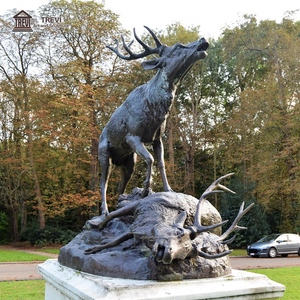 Tượng Điêu Khắc Hươu Đen Bằng Đồng Kích Thước Thực Tế Theo Phong Cách Châu Âu Tượng Hươu Trời Rơi - Product Image 3