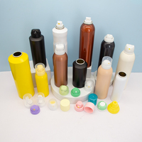Bouteilles de pulvérisation en aluminium rondes personnalisées en gros, durables, vides, 53*165mm, pour la mousse à barbe