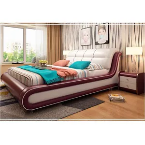 בסיטונאות רהיטים בבית המיטה-בית ריהוט מודרני בד מיטת עיצובים מרופד פושאן שינה ריהוט רך מיטה