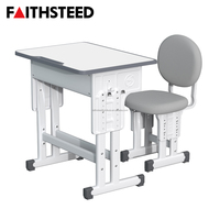 Ensemble table et chaise d'étude réglables en hauteur pour enfants, bureau d'écolier moderne et ergonomique, mobilier d'étude à domicile pour enfants
