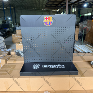 Espositore in Metallo Personalizzato OEM con Logo a Colori, Stand Espositivo con Pannello Forato per Prodotti - Product Image 3