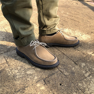 Botas de Vestir Estilo Casual con Tacón Grueso de Cuero Genuino y Gamuza Retro Personalizadas para Hombre - Product Image 3
