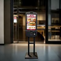 Borne de commande tactile double face pour restaurant, machine de paiement libre-service, kiosque de commande et de paiement pour stations-service et comptoirs de caisse