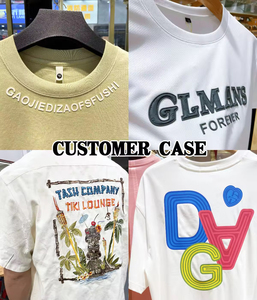 T-shirt con Logo con etichetta personalizzata di alta qualità T-shirt 100 cotone da uomo in cotone spesso e magliette bianche oversize - Product Image 6