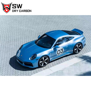 สปอยเลอร์หลังคาร์บอนไฟเบอร์แบบคลาสสิกสำหรับรถปอร์เช่ 992 <span class=keywords><strong>911</strong></span> คาร์เรร่า พร้อมลิ้นกันชนหลังและชุดแต่งแอโรไดนามิก - Product Image 5