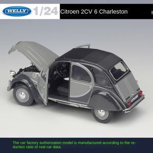 Vente à chaud Welly 1:24 CI TROEN 2CV 6 Charlesto voiture métal collection Simulation moulé sous pression voiture alliage voiture modèle véhicules - Product Image 3