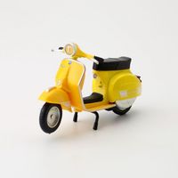 Moulé sous pression 1:18 1976 Vespa 200 rallye moto modèle acousto-optique rebond Absorption des chocs métal voiture jouets affichage Collection cadeau