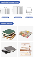 Mesin pembuat buku catatan ukuran besar mesin pengikat buku semi-otomatis penutup keras dan Casing buku catatan di mesin