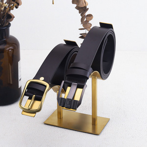 Vente en gros Comptoir présentoir à ceintures en acier inoxydable Magasin d'or Présentoir à ceintures sur pied simple - Product Image 3