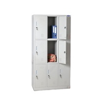 Haute qualité 9 portes compartiment métal casier garde-robe personnel Gym école armoire de rangement en acier pour vestiaire
