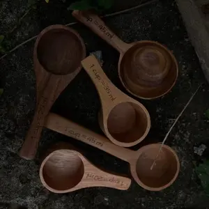 Manufacturer's Eco-Friendly Set of Bamboo Wood Cutlery Disposable Ladle Tea Scoop Coffee Spoon and Soup Spoon for Restaurants