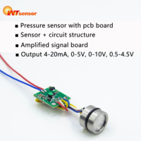 WTsensor Capteur de pression piézorésistif OEM I2C 0-5V 10V 4-20mA 10kPa 5 bar 100 psi Capteur de pression rempli d'huile de silicium diffusé