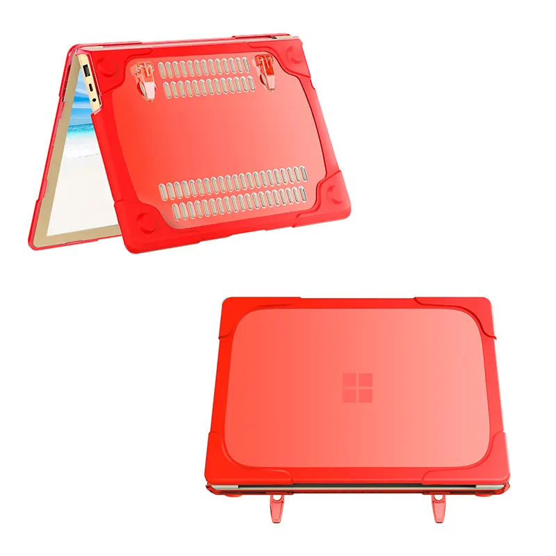 עבור Microsoft משטח מחשב נייד 3 13.5 דגם 1868 מחשב נייד עם מתכת מקלדת TPU פלסטיק עמיד הלם ברור אקריליק פולד stand כיסוי