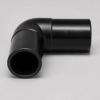 Raccords de tuyauterie en plastique HDPE de type thermofusible fabriqués en Chine avec un diamètre de 150 mm, raccords de tuyauterie à soudure lisse