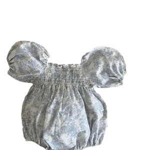 Tutina Floreale con Maniche a Sbuffo per Bambine, Stile Coreano Fresco ed <span class=keywords><strong>Elegante</strong></span> per l'Estate - Product Image 5